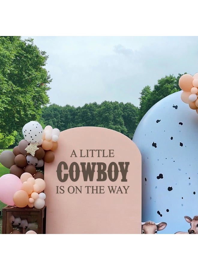 SANDOO A Little Cowboy Is On The Way Baby Shower Decal Peel and Stick - Cowboy Baby Shower Decorations,Country Western Cowboy Party Decorations for Backdrop,It Is A Boy Gender Reveal Sticker for Baby Boy - Image 5