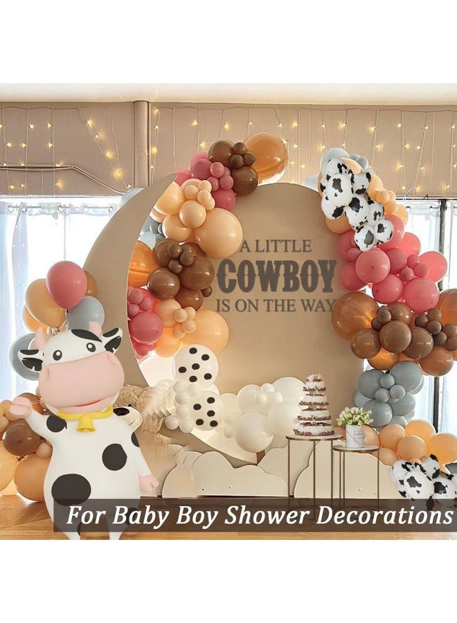 SANDOO A Little Cowboy Is On The Way Baby Shower Decal Peel and Stick - Cowboy Baby Shower Decorations,Country Western Cowboy Party Decorations for Backdrop,It Is A Boy Gender Reveal Sticker for Baby Boy - Image 3