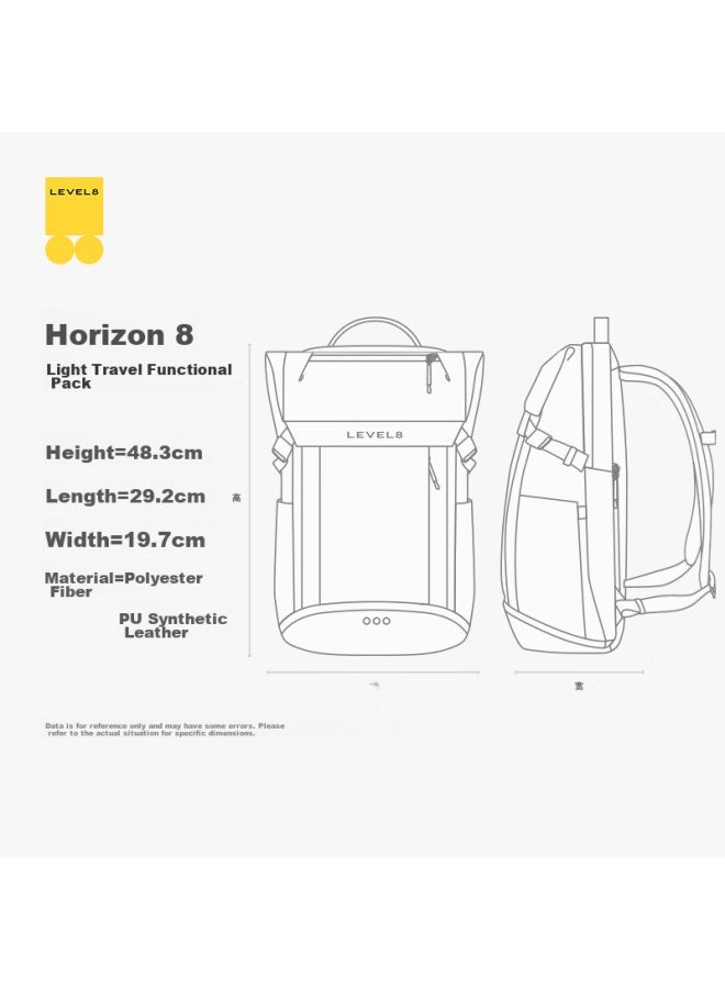 Level8 Backpack For Men And Women, 17.3-inch Laptop Bag, Large Capacity Commuter Student Schoolbag, Lightweight Travel Business Trip Backpack - Image 5