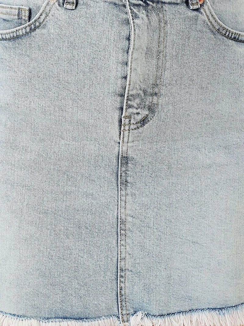 BIG DART BDART Slim Fit Mini Denim Skirt with Buttons