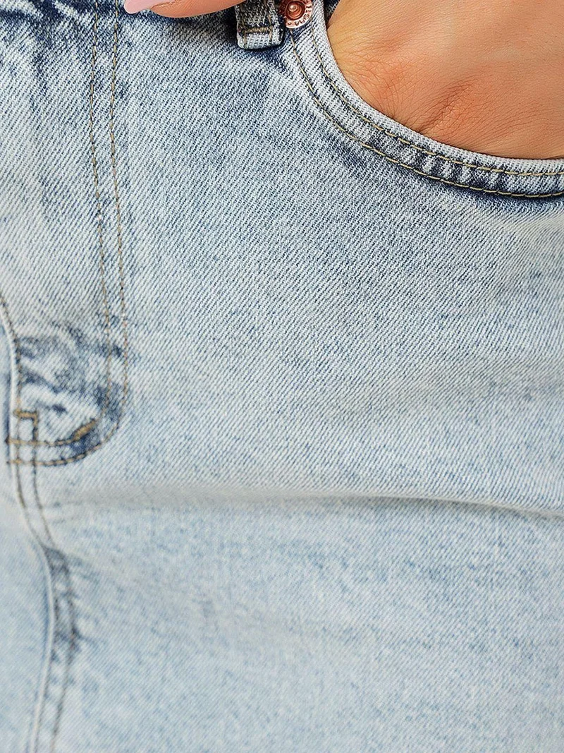 BIG DART BDART Slim Fit Mini Denim Skirt with Buttons