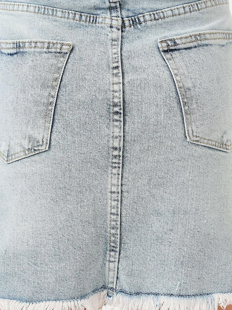 BIG DART BDART Slim Fit Mini Denim Skirt with Buttons