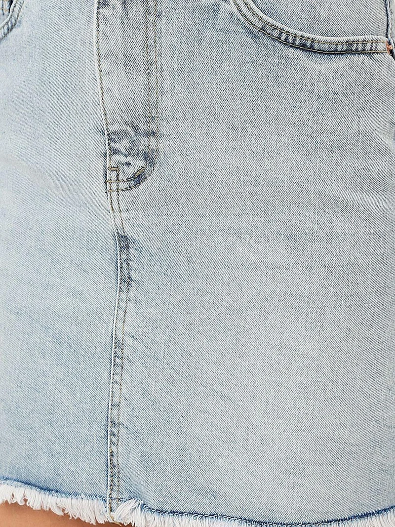 BIG DART BDART Slim Fit Mini Denim Skirt with Buttons