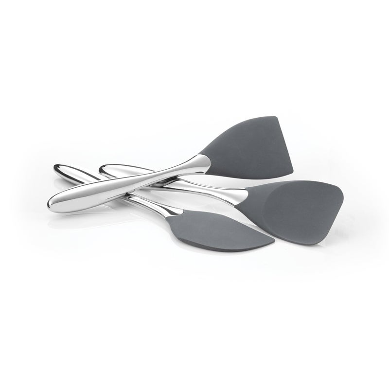 Nambe NambÃ© Curvo Spatula 12-Inch Spoonula â€“ Stainless Steel Handle with Wide Silicone Head for Mixing, Scooping & Baking â€“ Heat-Resistant Cooking Utensil for Kitchen Use & Culinary Prep Tools - Image 2