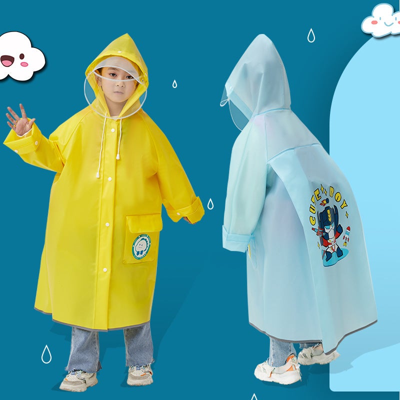 Children'S Raincoat Poncho Primary School Students Baby Riot Water Medium And Small Children Kindergarten School Boys And Girls - Image 4