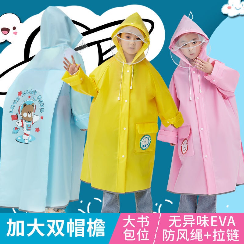 Children'S Raincoat Poncho Primary School Students Baby Riot Water Medium And Small Children Kindergarten School Boys And Girls - Image 3