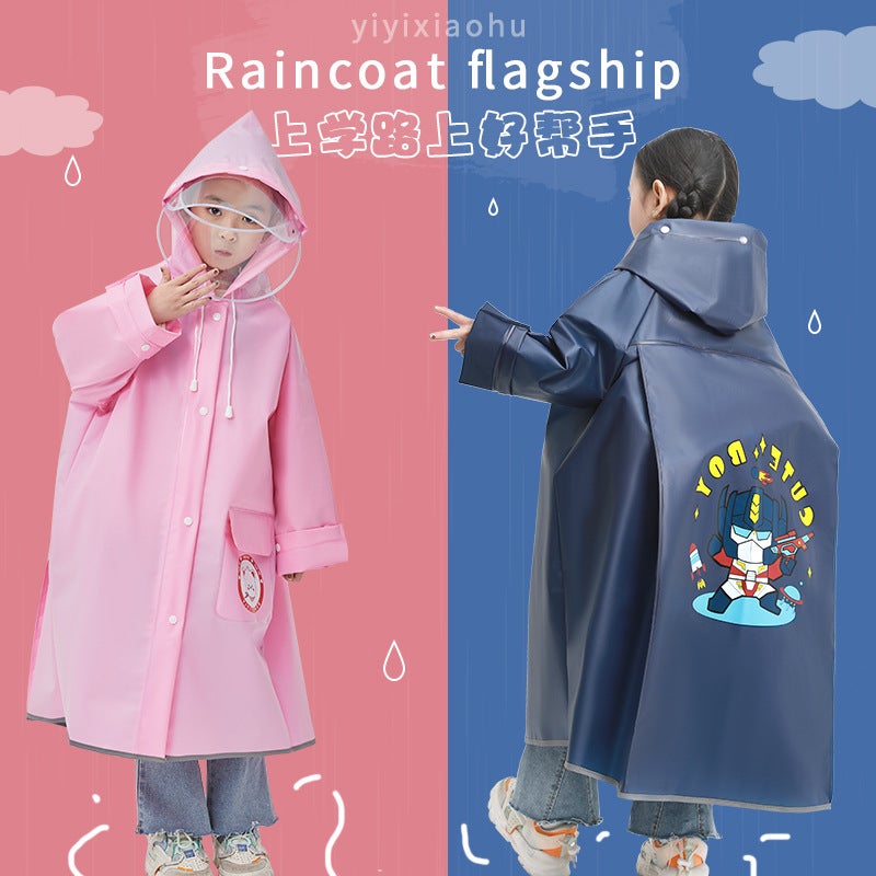 Children'S Raincoat Poncho Primary School Students Baby Riot Water Medium And Small Children Kindergarten School Boys And Girls - Image 2
