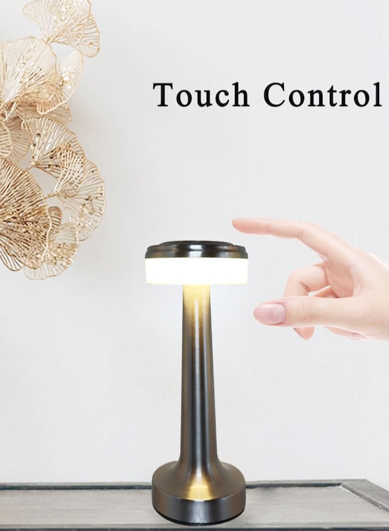 PADOM مصباح طاولة LED بادوم بار للإضاءة في غرفة النوم بدون سلك قابل للشحن لمصباح المكتب للمطعم وغرفة المعيشة ومقهى مصابيح الطاولة ضوء الليل - Image 5