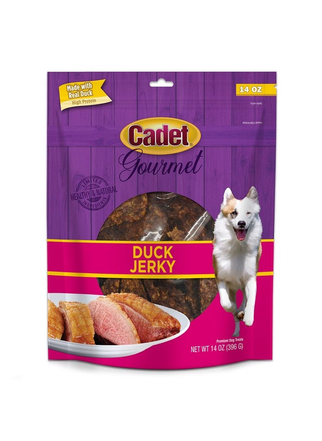 Cadet Cadet Gourmet Duck Jerky Dog Treats - Healthy & Natural Duck Dog Training Treats for Small & Large Dogs - Inspected & Tested in USA (14 oz.)  - Image 1