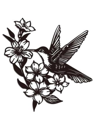 Bird Flowers Iron Wall Art Decorations, Black Metal Wall Art Decor Bird Flying on Flower Pattern Wall Sculptures for Home Kitchen Bedroom Living Room Office Outdoor Indoor Decoration - pzsku/Z7BC764F86DA6C233BEB1Z/45/_/1724071710/af2121a8-aa44-4c9a-936e-1eb893695ca6