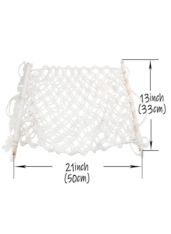 Uenede 1Set Cotton Material Hanging Fruit Hammock and a Net Rope for Hanging Bananas with 2 Hooks Vegetable Net Bag Can be Installed Under the Cabinet to Save Space - Image 2