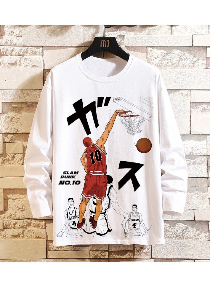 KUYING New Slam Dunk Master Loose Casual Long Sleeve Bottom Shirt  - Image 1