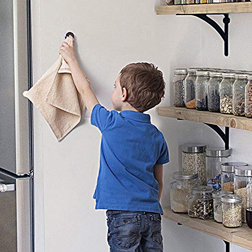 KAIYING Kitchen Towel Hooks Round Self Adhesive Dish Towel Holder Wall Mount Hand Towel Hook Tea Towel Rack Hanger for Cabinet Door (3Pcs_Grey) - Image 2