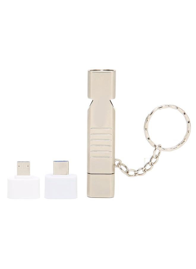 Thoraya Whistle USB flash drive sos outdoor waterproof whistle USB flash drive USB2.0 flash memory stick high speed flash drive flash drive thumb drive aluminum alloy with keychain silver 256GB  - Image 1