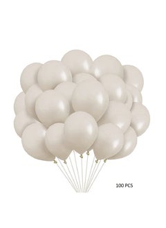 Boxwoods 100 Pcs Of Premium Sand White Balloons helium Quality For Birthdays Bridal Shower And Wedding Decorations  - Image 5