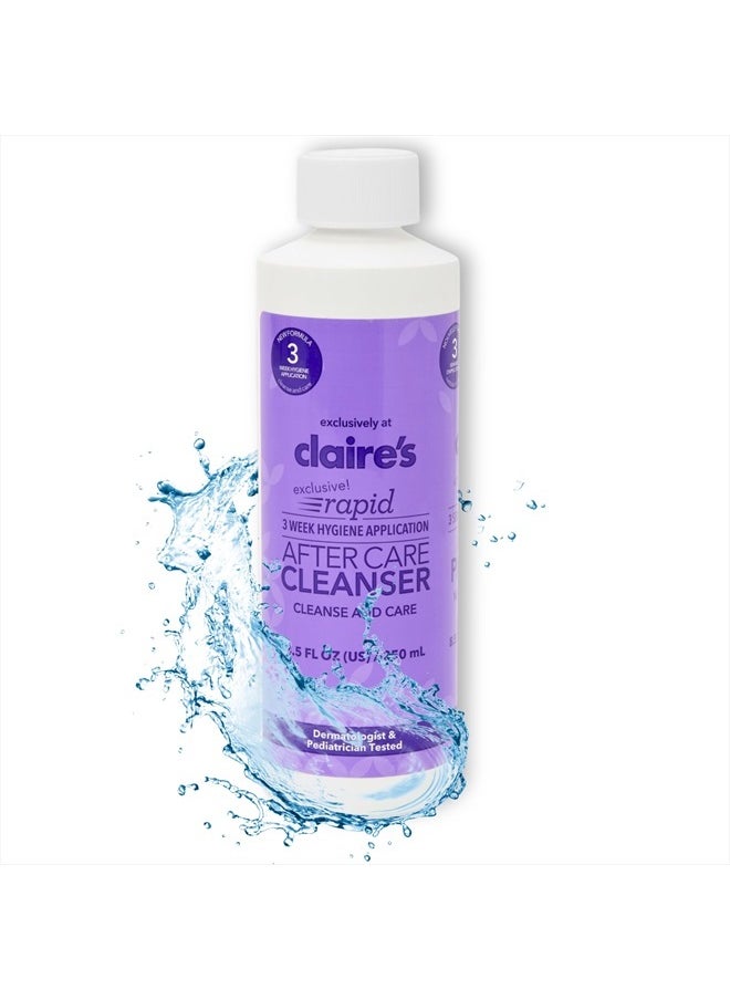 claire's - 8.5 Fl Oz Rapid 3 Week Aftercare Ear Piercing Solution Lotion – Avoid Infections on Pierced Ears, Nose Piercings, and Belly Button Piercings – Ideal Hole Cleaner for Piercings - Image 1