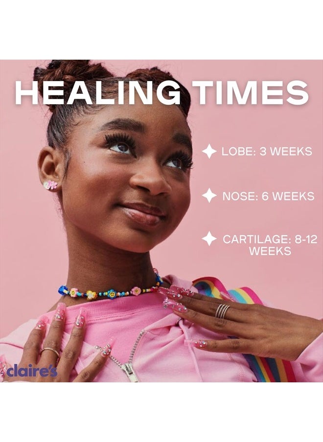 claire's - 8.5 Fl Oz Rapid 3 Week Aftercare Ear Piercing Solution Lotion – Avoid Infections on Pierced Ears, Nose Piercings, and Belly Button Piercings – Ideal Hole Cleaner for Piercings - Image 1