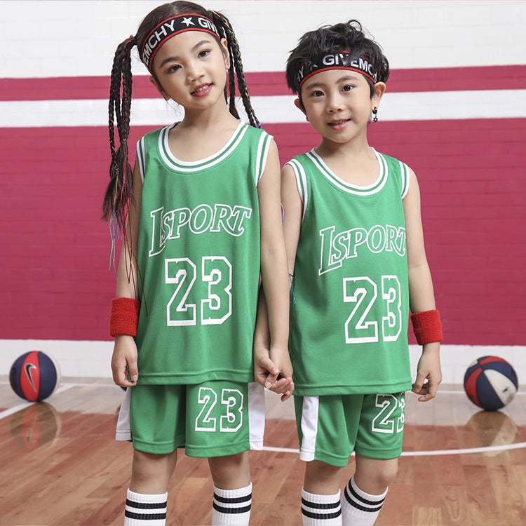 Children'S Basketball Suit Children'S Kindergarten Children'S Basketball Suit Suit Boys Baby Boys Primary School Students Training Suit Performance - Image 1