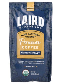 Laird Superfood Peruvian Coffee Ground Medium Roast 12 oz (340 g) 