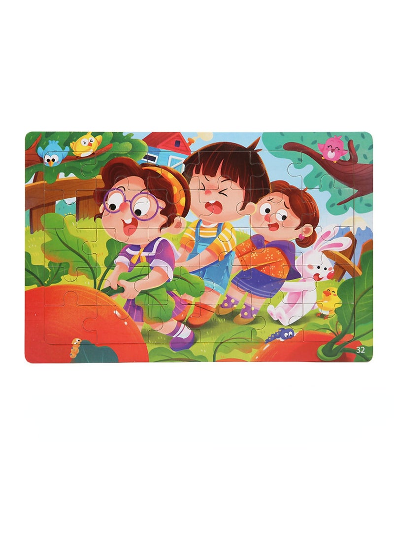 Children's Educational Wooden Cartoon Series Jigsaw Puzzles Suitable Gift Bag Pack - Image 1