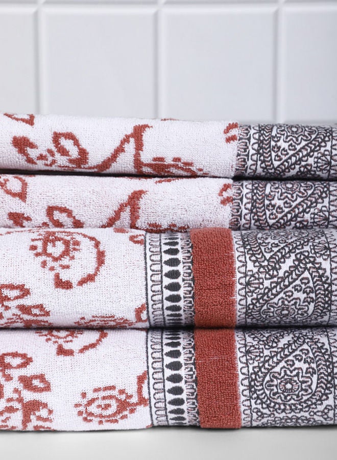 Raymond طقم هدايا مناشف Raymond Home 550 جرام لكل متر مربع، 2 منشفة حمام و2 منشفة يد، قطن خالص فائق النعومة (75 × 150 سم (2) + 40 × 60 سم (2)) منشفة - Image 4