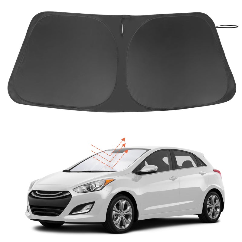 Windshield Sun Shade Custom Fit for 20112016 Hyundai Elantra Accessories Foldable Sunshade Sun Blocker Protect Car from Sun Rays Heat Damage Keep Car Cooler