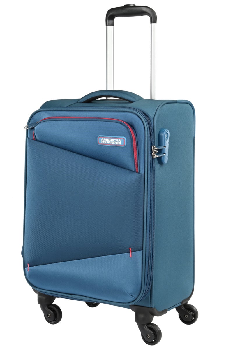 AMERICAN TOURISTER Mystic Expandable Spinner 58cm Dutch Blue – Durable Cabin Suitcase with Expandable Storage & TSA Lock - Image 1
