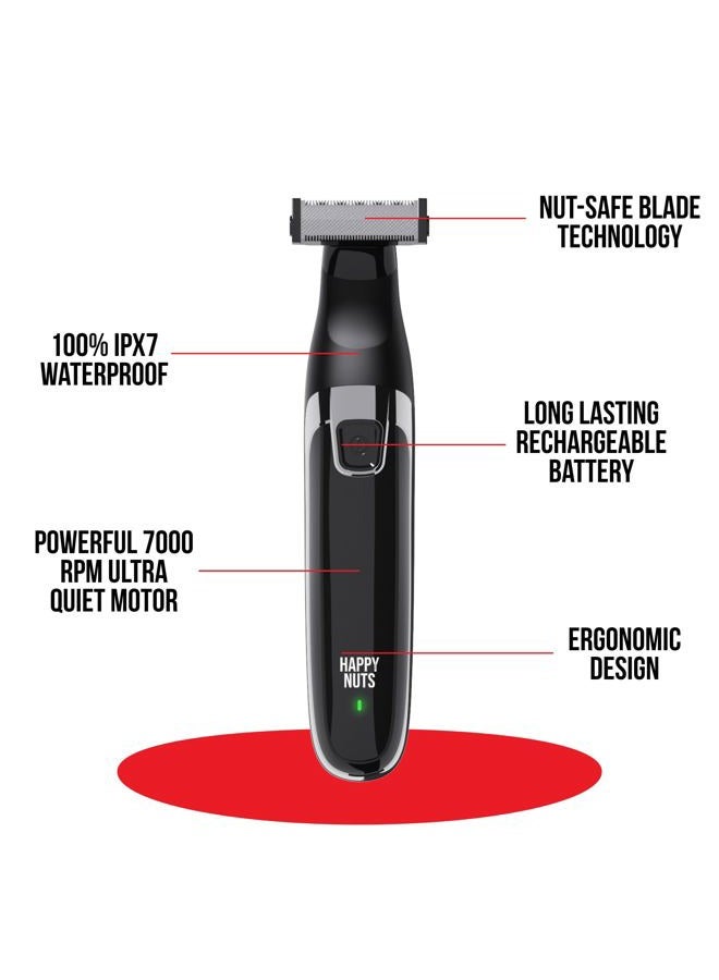 HAPPY NUTS The Ballber™ Electric Body Hair Trimmer for Men - Mens Body Groomer Kit for Privates - IPX7 Waterproof Shaver for Hard to Reach Areas - Image 4
