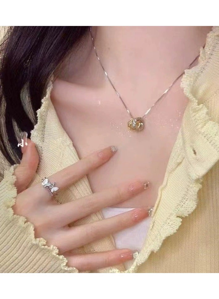 Goolsky Minimalist Circle Necklace for Women – Light Luxury Small-Brand Design, Elegant Sweater Chain Accessory  - Image 2