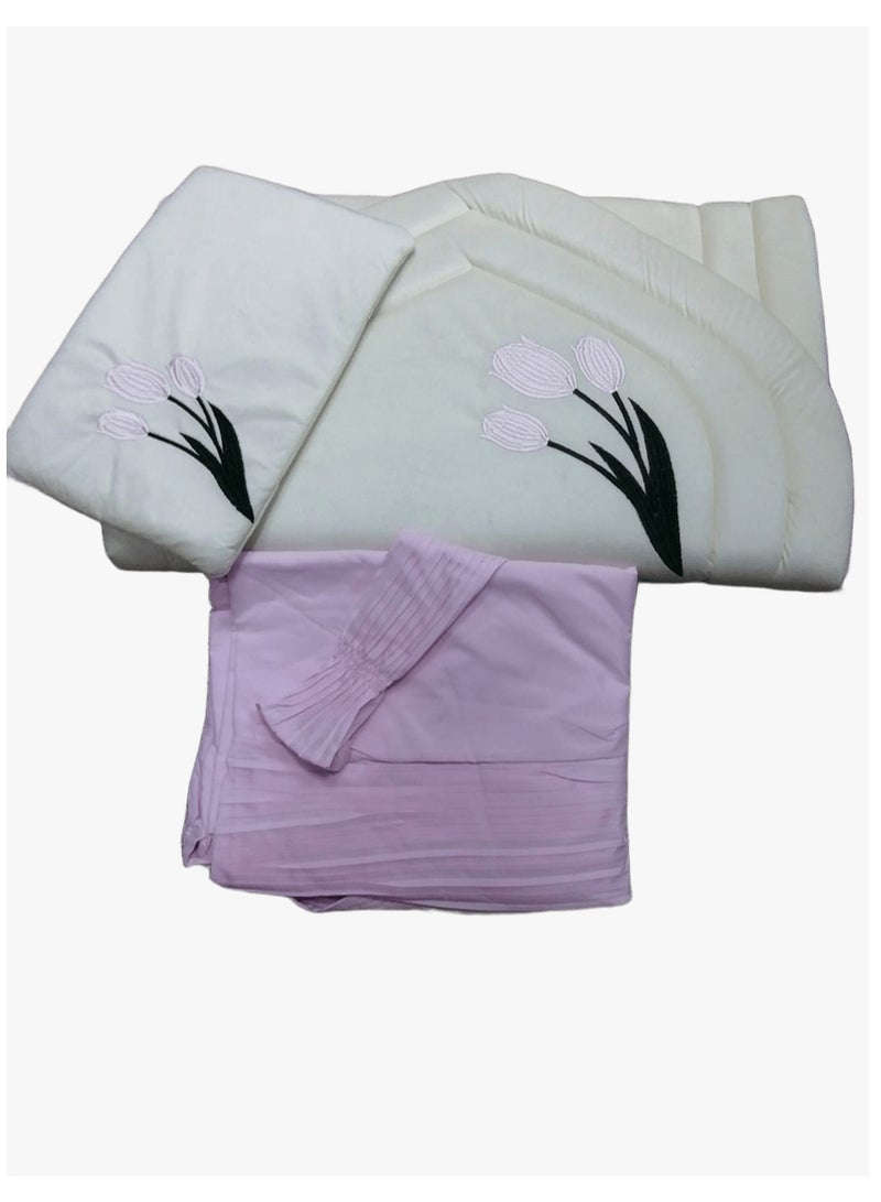 ريد روز طقم سجاده صلاه اسفنج ارتفاع 2سم +شرشف صلاة كسرات مرد ( لف) خفيف و بارد بأكمام ، وطرحة متصلة +بيت مصحف - Image 1