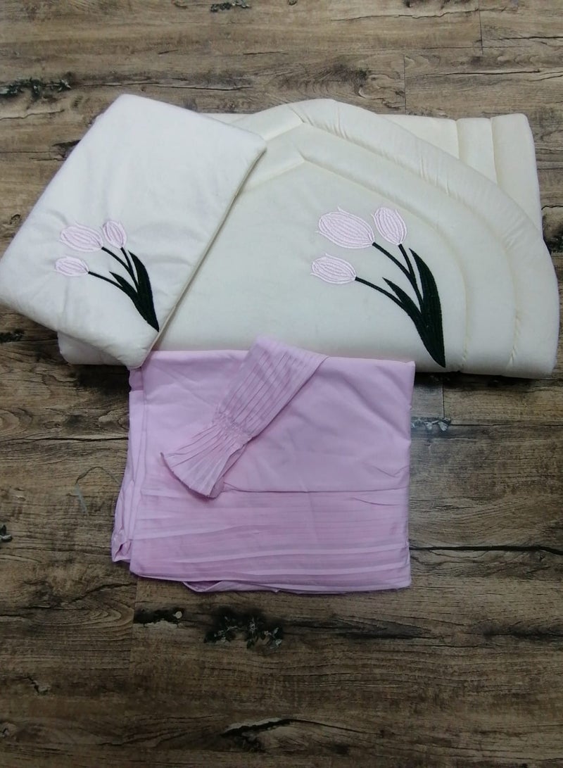 ريد روز طقم سجاده صلاه اسفنج ارتفاع 2سم +شرشف صلاة كسرات مرد ( لف) خفيف و بارد بأكمام ، وطرحة متصلة +بيت مصحف - Image 2