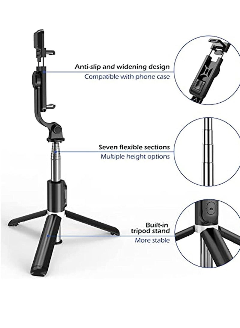 ELTRAZONE - Portable Selfie Stick Tripod with Light with Detachable Bluetooth Remote,41 Inch Extendable Tripod Compatible with IPhone 13 Pro/12/11 Pro/Max/XS/XR/X - Image 1