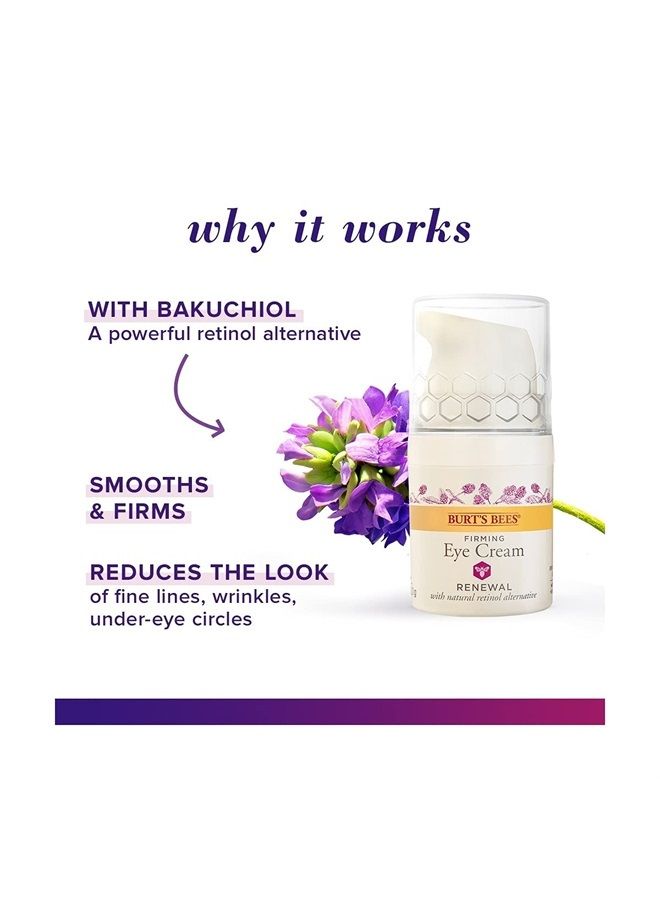 Burt's Bees Eye Cream, Retinol Alternative Moisturizer, Anti-Aging, Renewal Firming Face Care, 0.5 Ounce (Packaging May Vary) - Image 3