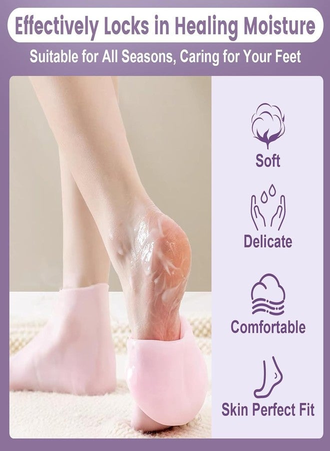QUITESIDE Hydrating Silicone Socks for Men and Women, Moisturize and Repair Cracked Heels, Pack of 1 - Image 4