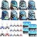 Wayyogh 48pcs Video Game Party Supplies Blue Black Video Game Party Goodie Bags Bulk with Drawstring BraceletsVideo Game Controller Keychains Bracelets Wristbands for Boys Girls Kids Gamer Birthday - Image 3