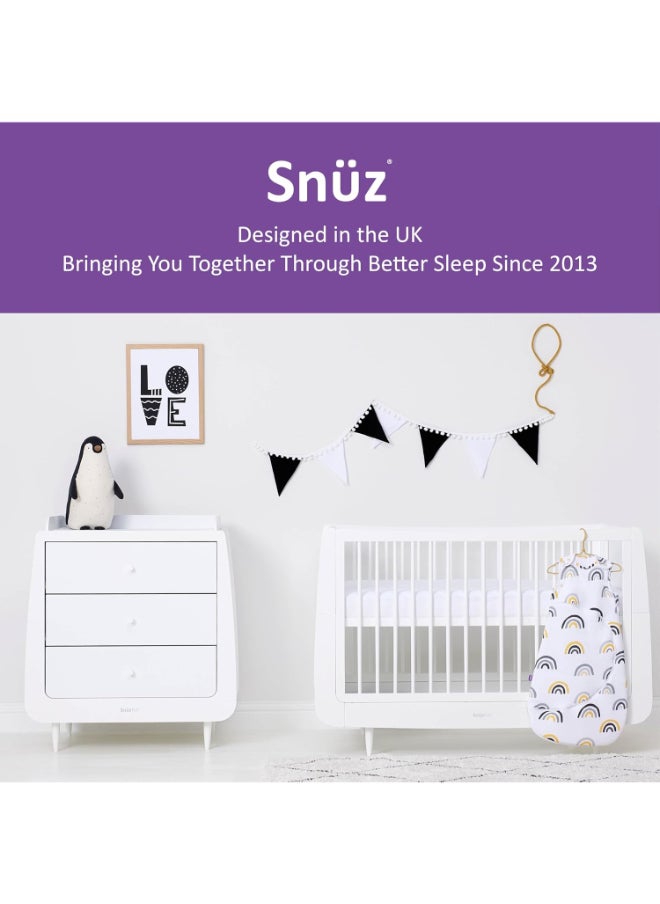Snuz - Pouch Sleeping Bag For Infant And Baby 2.5 Tog Clever Nappy Change Zip Material 100% Cotton For Temperatures Within 16 - 20 Celsius Suitable From 0 - 6Months Max.Length 68 Cm - Mustard Rainbow - Image 1