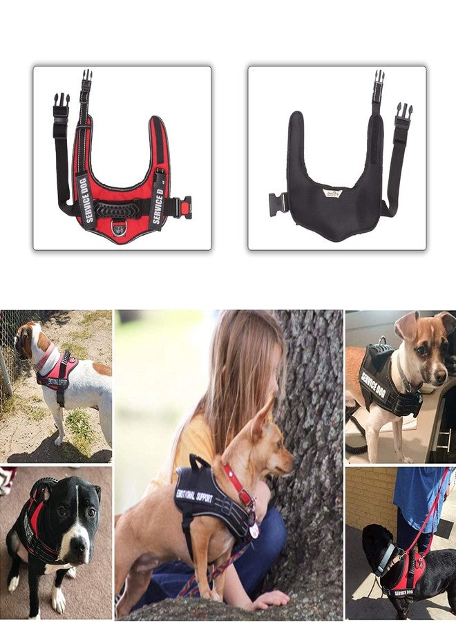 Lulala Service Dog Harness, Large Medium Small Dog No-Pull Reflective Vest,Breathable Adjustable Pet Harness with Piastic Handle for Outdoor Walking -with On Off Locker(Red XL) - Image 4