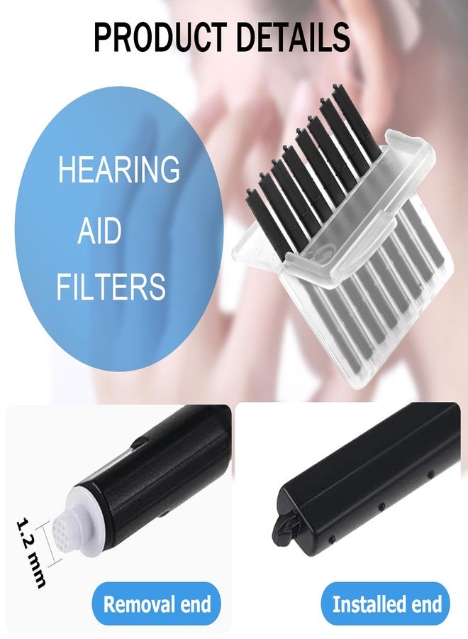 Phirunty (40 Pcs) Phonak Cerumen Stop Wax Guard Filters for Hearing Aids Supplies, Hearing Aid Filters Resound, Widex and Beltone, Hear Clear Hearing Aid Accessories,Replacement Parts Cleaning Kit (5 Packs) - Image 2