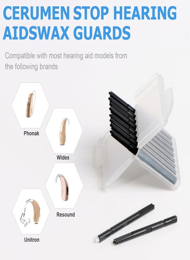 Phirunty (40 Pcs) Phonak Cerumen Stop Wax Guard Filters for Hearing Aids Supplies, Hearing Aid Filters Resound, Widex and Beltone, Hear Clear Hearing Aid Accessories,Replacement Parts Cleaning Kit (5 Packs) - Image 4
