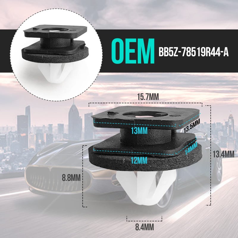 TOPCNOEM 20pcs A Pillar Trim Hardware Windshield Moulding Retaining Clips Retainer Kit Compatible with Ford Explorer 2011-2019 BB5Z-78519R44-A - Image 2