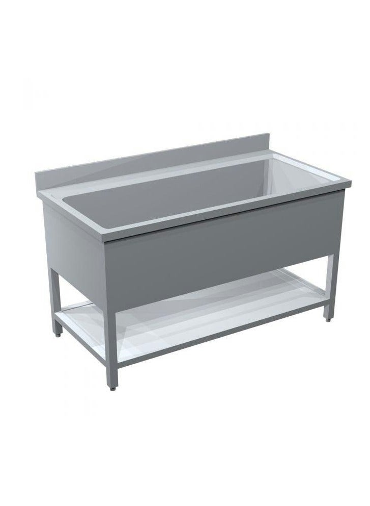 AL KHAYAM Stainless Steel Sink with Drainer, 120 cm x 60 cm  - Image 1