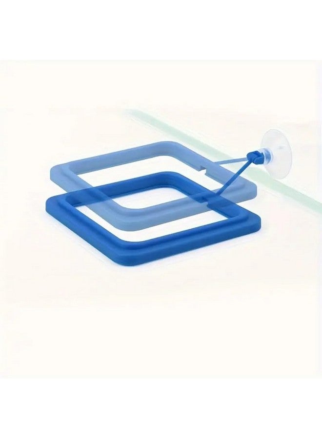 VAYINATO Plastic Fish Feeder for Aquarium Tank Floating Food Feeding Ring, Square - Aquarium Fish Tank Accessories Cichild, Beta, Goldfish, Spirulina and Koi Pond - with Suction Cup - Image 3