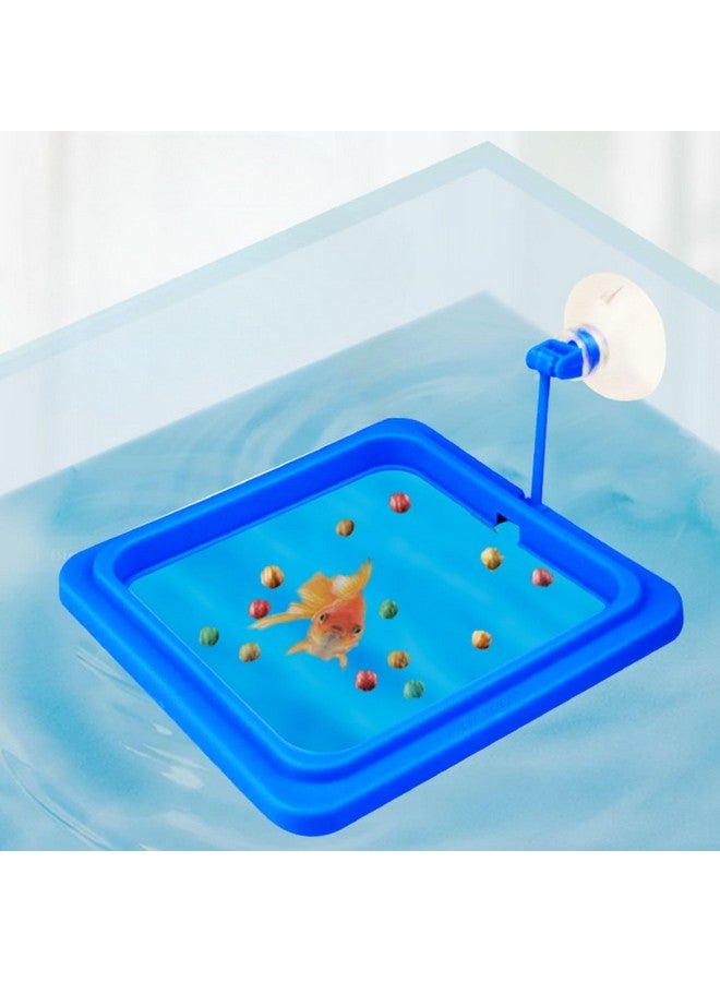 VAYINATO Plastic Fish Feeder for Aquarium Tank Floating Food Feeding Ring, Square - Aquarium Fish Tank Accessories Cichild, Beta, Goldfish, Spirulina and Koi Pond - with Suction Cup - Image 1