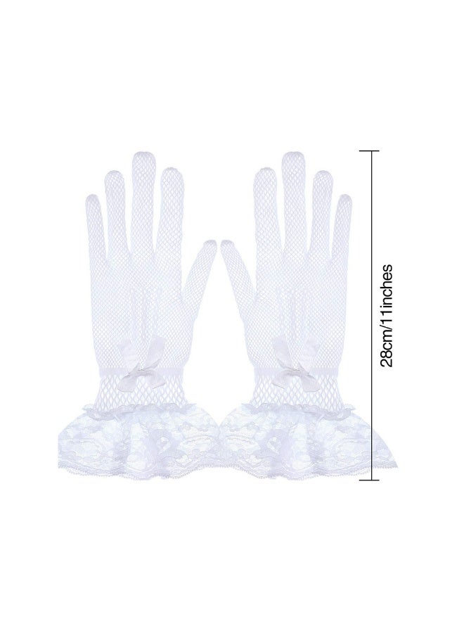 Women Lace Gloves Elegant Short Gloves Summer Gloves for Wedding Dinner Parties - Image 4