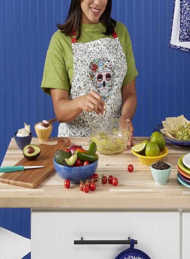 Fiesta Skull & Vine Apron Single Pack, White, 31"x30" - Image 3