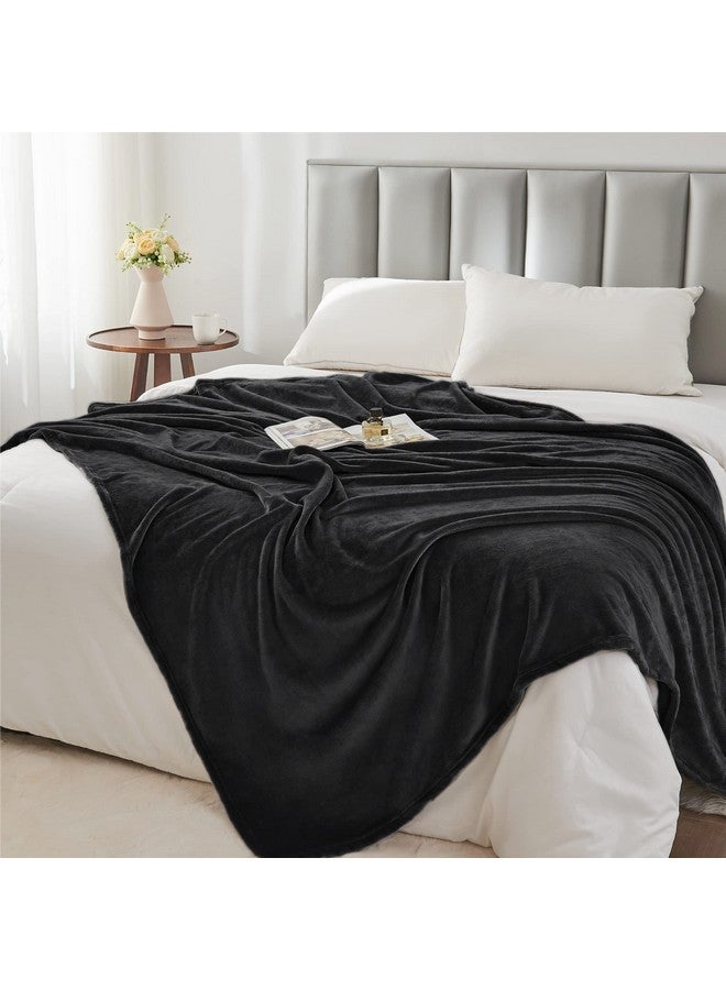 BEDELITE Fleece Blankets Queen Size for Bed, Luxury Plush Cozy Fuzzy Black Blanket 90x90 Inches, Super Soft Warm Lightweight Throw Blanket All Seasons Suitable - Image 4