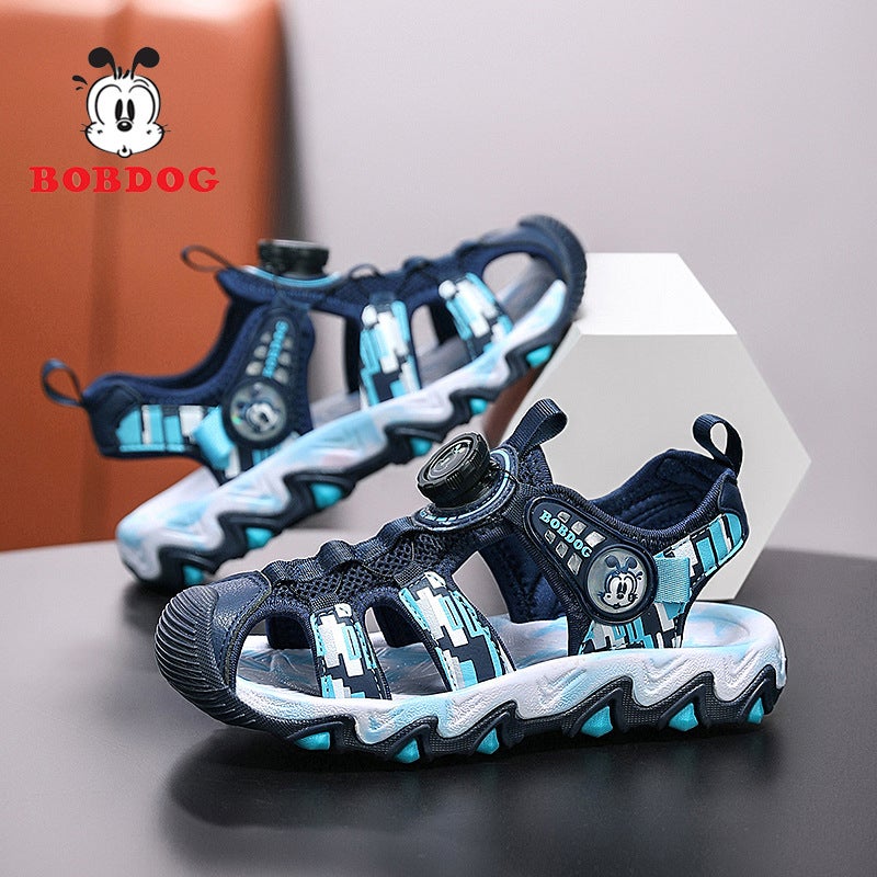 Babudou Kidsren'S Shoes Boys' Sandals Summer Baotou Non-Slip Soft Sole Medium And Large Kidsren'S Shoes For Boys - Image 3