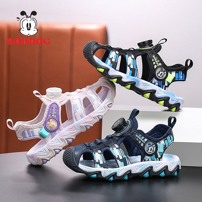 Babudou Kidsren'S Shoes Boys' Sandals Summer Baotou Non-Slip Soft Sole Medium And Large Kidsren'S Shoes For Boys - Image 2