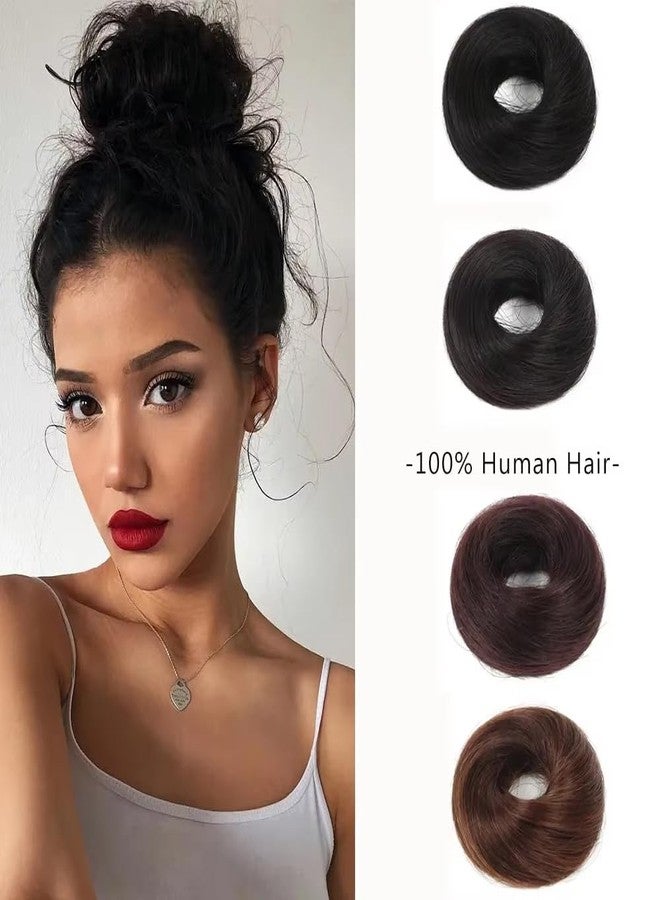 ريتزكارت كعكة شعر فوضوية من شعر بشري من ريتزكارت، ربطة شعر مطاطية ناعمة، كعكة شعر مطاطية ناعمة ومستقيمة للنساء والفتيات (#2 (30)) - Image 4