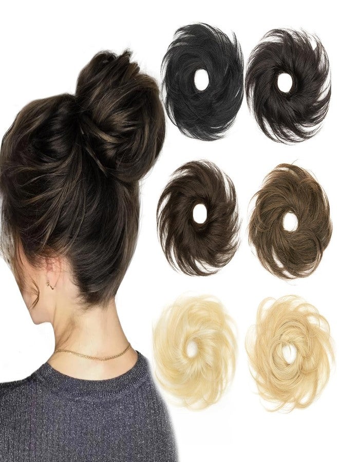 ريتزكارت كعكة شعر فوضوية من شعر بشري من ريتزكارت، ربطة شعر مطاطية ناعمة، كعكة شعر مطاطية ناعمة ومستقيمة للنساء والفتيات (#2 (30)) - Image 5